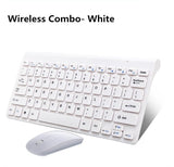 Wireless Mouse Keyboard Combo Set 2.4G Mini Size Multimedia For Tablet Laptop Mac Desktop PC TV Andrews Windows