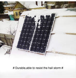 Solar Panel 100w 200w Solid 18V Rigid Glass Solar Panel 120W Maximum Power Monocrystalline Cell 12V 24V Battery Charger