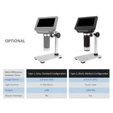 LCD Video Microscope with 32GB TF Card 1000X Microscope Telescope 1080P with  IR Remote Adjustable Metal Stand LED Support