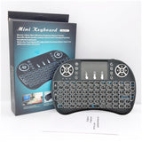 I8 Wireless Keyboard Backlit 2.4GHz Mini English Touchpad Keyboard Air Mouse Remote Control for Laptop TV BOX Projector