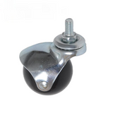 Caster wheel 4pcs 1/2 Inch Swivel Caster Threaded Castor Wheel for Trolley Furniture rubber wheel