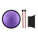 10 Inches Steel Tongue Drum 8 Notes Handpan Drum Travel Drum Percussion Instrument with Mallets Carry Bag for Meditation Yoga