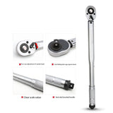 Drive 28-210N.M Preset Torque Wrench Spanner Tool Chrome Vanadium Steel Hand Tool For Bicycle Motor Car Repairing