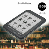 6 Inch 16GB Ebook Reader E-Ink Capacitive E Book Light Eink Sn E-Book E-Ink E-Reader MP3 with Case, WMA PDF HTML
