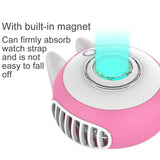 USB Mini Fan Leafless Turbo Style Handheld Rechargeable Wearable Portable Desktop Fan with Rotating Dial Strap
