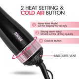 Hair Dryer Brush Hair Straightening Comb Set 7 in 1 Kit Hot Cold Wind Brush Curling Iron Flat Iron Hair Curler Comb Wavy Bundle