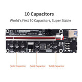 6 Pcs PCIE Adapter Card VER011 PRO Graphics Card Extension Cable Set PCI-E 1X To 16X USB 3.0 Adapter Card For BTC Mining