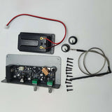 Active Mute Guitar Pickup 3.5 mm Output Plug Pickup with 9V Battery Box Black Silent Guitarra Accessories