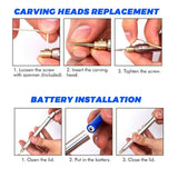 3.7V Mini Electric Drill Grinder Rotary Power Tool Jewelry Engrave Accessories Set 304 Stainless Steel Power Wood Router Sliver