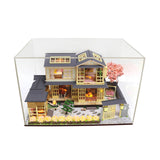 DIY Wooden Dollhouse Chinese Town Architecture Doll Houses Miniatures with Furniture Toys for Children Friend Birthday Gift