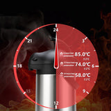 2.5L Airpot Coffee Dispenser With Pump 24Hour Thermal Insulated Hot Beverage Dispenser For Coffee, Any Liquid Or Drink