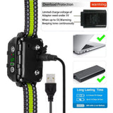 Anti bark dog collar Electric shock Vibration sound with LED for small large dogs no barking training collar dog accessories