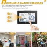 2022.Digoo DG-TH8380 Wireless Thermometer Hygrometer Touch Screen Weather Station With Thermometer Outdoor Forecast Sensor Clock