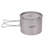 Lixada 900ml Ultralight Titanium Cup Mug Portable Hanging Pot Outdoor Camping Picnic Water Mug Cup Tableware Cookware with Lid