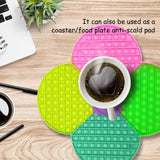 Game Fidget Toy Rainbow Push Bubble Board Fidget Sensory Toys Autism Toy Kids Sensory Educational Tool for Parent-Child Time