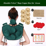 Copper Moxibustion Box Smokeless Velevt Bag Cover Moxa Stick Burner Set Warm Palace Shoulder Knee Acupuncture Therapy Massage