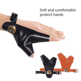 Archery Gauntlet Traditional Bow Protector Leather Pull Finger Recurve Bow Outdoor Competitive Arm Guard Finger Guard
