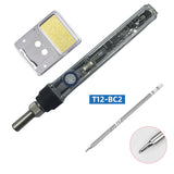 75W high-power quick-heat T12 soldering iron digital display soldering iron supports DC12V-24V use T12 soldering iron tip