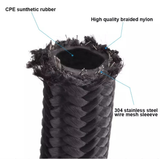 5M Universal Racing Oil Hose Line AN4 AN6 AN8 AN10  Nylon-Stainless Steel CPE Synthetic RubberFuel Pipe Oil Cooler Hose Oil Tube