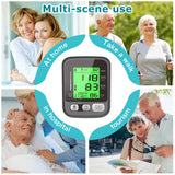 Upper Arm Blood Presure Meter Monitor Heart Rate Pulse Sphygmomanometer Rechargeable LCD Automatic Digital Tensiometer
