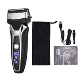USB Rechargeable Electric Shaver Stainless Steel Shaving Machine Men 3D Triple Floating Blade Razor Shaver barbeador eletrico