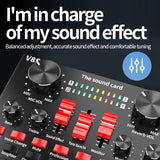 Sound Card V8S Audio Mixer Bluetooth Webcast Personal Entertainment Streamer Live Broadcast for PC Computer