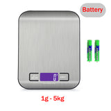 Digital Kitchen Scale 5kg/10kg Food Multi-Function 304 Stainless Steel Balance LCD Display Measuring Grams Ounces Cooking Baking