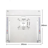 Aluminium Router Table Insert Plate Electric wood milling flip board with Miter Gauge Guide table saw Woodworking workbench