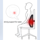 Auto Seat Back CushionCar Lumbar Support Cushion Memory Foam Waist Pillow for Car Chair Home Office mat