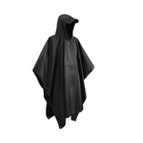 3 In 1 Long Emergency Hooded Breathable Lightweight Hiking Rain Poncho With Pocket Outdoor Camping Reusable Waterproof Men Women