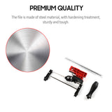 Bar Mounted Chainsaw Sharpener File Kit Manual Filing Guide with 7/32 Inch Round File &amp;Plastic Handle for Sharpening Chain Saw