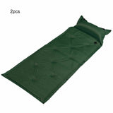 2Pcs Inflatable Pillow Air Mattress Self Inflating Camping Mat Sleeping Bed Camping Pad Picnic Beach Mat Sand Mat