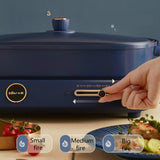 JRM0254 New Bear Multi-function Cooking Pot Household Eelectric Hot Pot Pan Frying Grilling Skillet Non-stick Cooking Machine