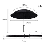 Japanese Samurai Umbrella Strong Windproof Semi Automatic Long Umbrella Large Man And Women's Business Umbrellas Mens Paraguas