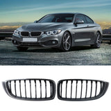2 Pieces Front Kidney Durable Spare Parts Replaces Bright Black 51137294813 Auto Fit for  F80 M3 F82 M4 F83 M4 2014-2016