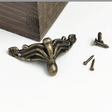 50pcs Chest Feet Jewelry Wood Box Corner Decoration Antique Hardware Metal Crafts Legs for Furniture Accessories Fittings