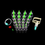 24 Cupping Set Chinese Medical Jar Biomagnetic Massage Body Relax Therapy Cupping Body Massager Cups Pull Out Vacuum Apparatus
