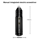 2023 New Cordless Electric Screwdriver Rechargeable Lithium Battery Mini Drill 3.7V Power Tools Set Household Maintenance Repair