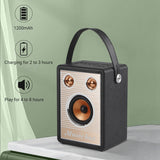 Retro Wooden Sound Box Wireless Bluetooth 5.0 Speaker Portable Outdoor Audio Subwoofer 3D Stereo Boombox