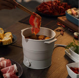 220V 1L Foldable Electric Multi Cooker Portable Mini Electric Hot Pot Food Grade Electric Cooking Pot Machine For Travel Trip