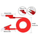 P1037 1Set 5Pcs 1M 4mm Banana Plug to Alligator Clip Crocodile Test Probe Lead Wire Test Cable Multimeter Testing Kit Colorful