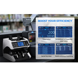 Multi-Currency Total Vertical Money Counting Machine Dual CIS Image Recognition USD Euro Multi-Country Currency Money Counting M