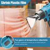 Cordless Hot Air Machine Lithium Rechargeable Heating Equipment Temperatures Adjustable Power Tool with 5 Nozzles 2 Scrapers
