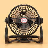 Portable Home Camping Ceiling Desk Fan LED Light USB Rechargeable Fan 360 Degree Rotating Hanging Fan