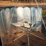 Foldable Camping Stove Windscreen 8 Plates Windshield Outdoor Camping Barbecue Picnic Stove Burner Protection