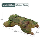 Reptile Hideout Cave Resin Tree Bark Hideaway Aquarium Decoration Decaying Trunk For Bearded Dragon Lizard Fish Shrimp