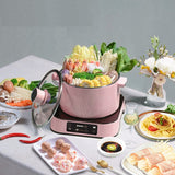 220V 2.5L Household Automatic Lift Electric Hot Pot Stainless Steel Inner Multi Cooker Intelligent Low-Sugar Rice Cooker