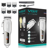 Professional Taper Lever Adjuatable Hair  Trimmer  LED Barber Salon Hair Cutting Machine Hair Clipper Men Electric Haircut Tool