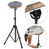 8 Inch Gray Rubber Wooden Dumb Drum Practice Training Drum Pad with Stand for Percussion Instruments Parts
