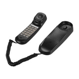 Telephone Wall Mountable Mini Desktop Corded Landline Phone Fixed for Home Hotel Office Bank Call Center